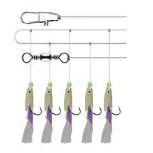 20pack Soft Fishing Hooks Rigs  Luminous Fish Head String Hook Soft Bait Artificial Lure Worn lure Hook 2024 - compre barato