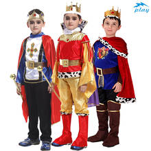 SATCOPY-Disfraz de rey con capa para niños, con cinturón, Corona del príncipe, regalo para fiesta de cumpleaños, Halloween y Navidad 2024 - compra barato