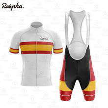 Ralvpha-Conjunto de ropa de ciclismo para hombre, maillot transpirables para equipos de España y pantalones cortos, 2020 2024 - compra barato