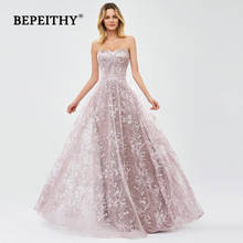 BEPEITHY Lace Sweetheart Long Prom Dresses 2021 Gala Jurken Elegant Evening Dress Party Floor Length Custom Made Plus Size New 2024 - buy cheap