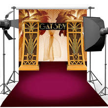 Gatsby фон для фотосъемки на день рождения для свадьбы свадебный душ фотографический фон для фотостудии красный ковер тростниковый Декор 2024 - купить недорого