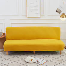 Диван покрывало откидное желтый современное сидение чехлов стрейч чехол для дивана без защита на подлокотник из эластичного спандекса 2024 - купить недорого