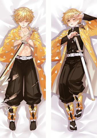 Buy Japanese Demon Slayer Kimetsu No Yaiba Body Dakimakura Agatsuma Zenitsu Bedding Otaku Hugging Anime Pillow Case Cover Bl Male In The Online Store Shop Store At A Price Of 46 29 Usd