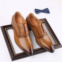 Yomior-zapatos de cuero informales para hombre, mocasines italianos formales, con punta estrecha, para negocios y boda 2024 - compra barato