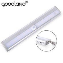 Goodland LED Under Cabinet Light 6 10 LEDs PIR LED Motion Sensor Light Cupboard Wardrobe Bed Lamp For Closet Stairs Kitchen 2024 - buy cheap