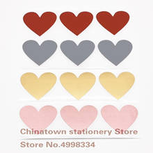 Adesivos de arranhões em forma de coração, adesivos de 30x35mm rosd cor dourada em branco para capa de código secreto jogo de casa mensagem de casamento com 100 peças 2024 - compre barato