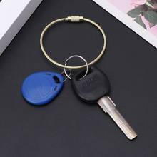 Full Color Stainless Steel Wire Keychain Cable Key Ring Chain Outdoor EDC Luggage Tag Loop Rope 2024 - buy cheap