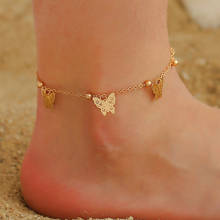Fashion Cute Butterfly Pendant Anklets for Women Gold Color Chain Ankle Bracelet on Leg 2020 Bohemian Beach Foot Jewelry Gifts 2024 - buy cheap