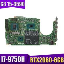 Laptop motherboard For DELL Inspiron G3 15-3590 original mainboard I7-9750H RTX2060-6GB 2024 - compra barato