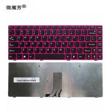 New Keyboard for Lenovo G480 G485 Z380 Z480 Z485 US Black button Pink border laptop keyboard 2024 - buy cheap