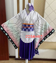 Demon Slayer Kimetsu no Yaiba Kochou Shinobu Maid Uniform Dress Cosplay Costume Halloween Party Suit For Women Outfit Customized 2024 - buy cheap