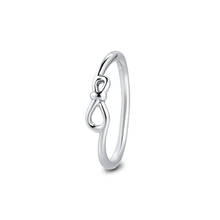 Anillos de plata esterlina 925 auténtica para mujer, joyería de nudo infinito para boda, regalo de fiesta de compromiso, berloques 2024 - compra barato