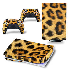 Leopardo imprimir estilo ps5 disco edição adesivo de pele para playstation 5 console & 2 controladores decalque vinil peles protetoras estilo 2 2024 - compre barato