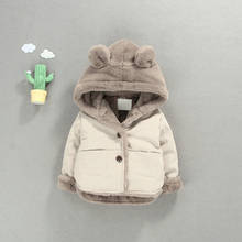 2020 осенне-зимняя флисовая куртка для малышей зимний комбинезон с капюшоном и вельветовое пальто для мальчиков верхняя одежда для новорожденных девочек детская зимняя одежда 2024 - купить недорого
