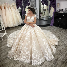 Роскошное дизайнерское бальное платье, свадебные платья принцессы, фатиновое платье цвета шампань цвета слоновой кости 2024 - купить недорого
