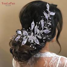 TOPQUEEN HP299 Wedding Head Piece Bridal Hair Accessories Silver Alloy Leaves Bridal Headband Crown Bridal Tiara Headwear 2024 - buy cheap