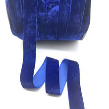 Cinta de terciopelo azul para envolver el pelo, lazo hecho a mano de 6mm a 38mm, ideal para regalo, decoración de fiesta, navidad 2024 - compra barato