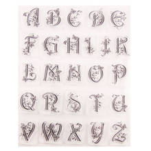 Lace Alphabet Letter Transparent Clear Silicone Stamp/Seal for DIY Scrapbooking/photo Album Decorative Clear Stamp Sheets 2024 - buy cheap