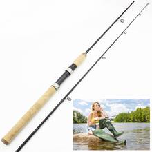 1.8m wooden handle fishing rod Carbon Trout lure fishing Spinning lure rod lure wt 7-28g M power fast spinning rod 2 section 2024 - buy cheap