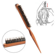 Escova de cabeleireiro, instrumentos profissionais de beleza para cabeleireiro, pente de madeira fina 2024 - compre barato