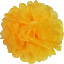 10 pçs de papel de seda laranja amarelo pompons bola de flores decoração de festa de halloween cerimônia 2024 - compre barato