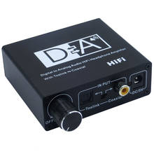 Amplificador de auscultadores de alta fidelidade dac amp digital ao conversor de áudio analógico rca 3.5mm toslink saída coaxial óptica 2024 - compre barato