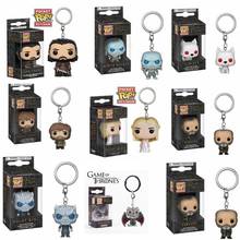 Funko pop jogo de tronos branco walker davos jon neve daenerys noite fantasma rei tylion chaveiro figura modelo coleção brinquedos 2024 - compre barato