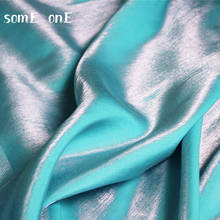 Mercerizado tecido de cetim de algodão, tecido azul gradiente cor diy decoração kungfu cheongsam vestido de noite, tecido de designer 2024 - compre barato