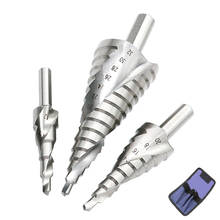3PCS/ 4-32MM HSS Cobalt Step Stepped Drill Bit Set Silver High Speed Steel Spiral For Metal Cone Triangle Shank Hole 2024 - buy cheap