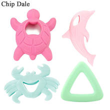 Chip Dale 1Pc Triangle Silicone Teether Infant Baby Teething Toy DIY Accessories BPA Free Pendant Pacifier Chain Sensory Toys 2024 - buy cheap