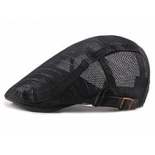 High Quality Retro Adult Berets Men Cabbie Flatcap Hats for Women's Newsboy Caps Summer Hollow Mesh Casual Beret 2024 - buy cheap
