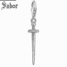 thomas Sword Charm Pendant, gifts Punk Jewelry For Women Men,2020 silver plated Gift Fit Bracelet charms 2024 - buy cheap