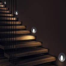 3w passo conduziu a luz da escada com caixa encaixada alumínio lâmpada de parede footlight impermeável ip44 85-265v 2024 - compre barato