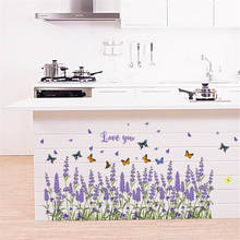 Adesivo de parede decorativo de lavanda, varanda, cozinha, banheiro, quarto, sala de estar, fundo 2024 - compre barato