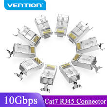 Vention Cat7 RJ45 Connector Cat7/6/5e STP 8P8C Modular Ethernet Cable Head Plug Gold-plated for Network RJ 45 Crimper Connectors 2024 - buy cheap