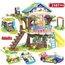 587Pcs Friends Mystery Adventure Camp Tree House Building Blocks City Girls Playground DIY Model Bricks Toys For Children Gifts 2024 - buy cheap