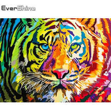 Evershine Алмазная вышивка тигр вышивка крестом наборы 5D DIY Алмазная мозаика животное картина стразы декор для дома 2024 - купить недорого