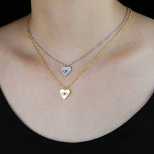 micro pave 5A cz evil eye heart shape pendant women necklace fashion 2024 - buy cheap