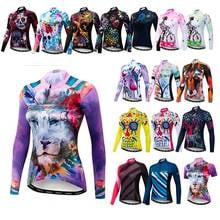 Camisa de ciclismo feminina manga longa inverno, camiseta para bicicleta, camisa para competição, equipe, ciclismo, mountain bike, roupas para ciclismo 2024 - compre barato