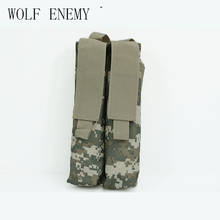 Тактическая двойная военная сумка 600D Molle P90 для магазина Мультикам, черный полевой камуфляж 2024 - купить недорого