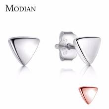 Modian 2021 gran oferta Plata de Ley 925 auténtica moda exquisito triángulo Stud pendientes de estilo sencillo para la joyería de las mujeres Bijoux 2024 - compra barato