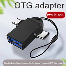 Portable 2 in 1 USB OTG Adapter USB OTG 3.0 Female to USB 3.1 Type-C and Micro-B Male Universal Converter USB OTG adapter 2021 2024 - buy cheap