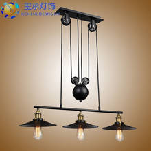 E27 Single Vintage Loft Retro Pendant Light Sconce Hanging Pulley Lamp Fixtures Restaurant Bar Home Decoration 2024 - buy cheap