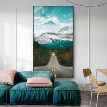 Flying Birds Forest Canvas Painting Prints And Posters Nordic Landscape Wall Art Snow Mountain Road Wall Picture Home Decor 2024 - buy cheap