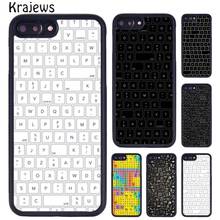 Krajews fórmula química funda de teclado para iPhone X XR XS 11 Pro MAX 5 se 6 6S 7 7 8 Plus, Samsung Galaxy S7 Edge S8 S9 S10 2024 - compra barato