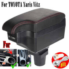 Car Styling Black Center Console Box For Toyota Yaris Vitz Hatchback 2006 - 2011 New Armrest 2008 2010 2024 - buy cheap