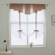 Cenefa plisada de costura, cortinas de ventana transparente onduladas de colores para balcón, cocina, 1 Uds. 2024 - compra barato