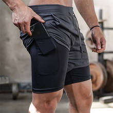 Men's Running Shorts Mens 2 in 1 Sports Shorts Male double-deck Quick Drying Sports men Shorts Jogging Gym Shorts men 2024 - buy cheap