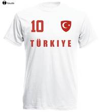 Turkey Footballer T-Shirt White Footballer Jersey Nr All 10 Sporter Brand 2019 New Cotton T-Shirt Men Clothing Cartoon T Shirts 2024 - buy cheap