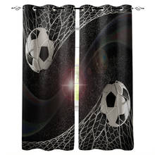 Soccer Football Game Window Treatments Curtains Valance Living Room Curtains Large Window Curtain Kids Room Home Decor Drapes 2024 - buy cheap